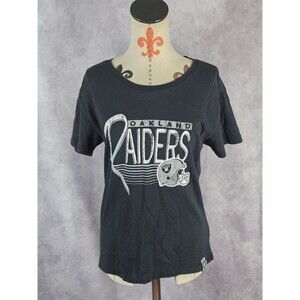 Oakland Raiders Womens M NFL Team Apparel Black Cotton T-Shirt Short Sleeve